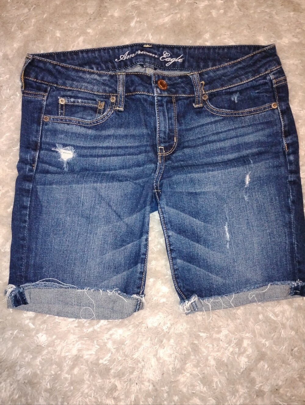 Vintage American Eagle Dark Wash Bermuda Shorts Size 8